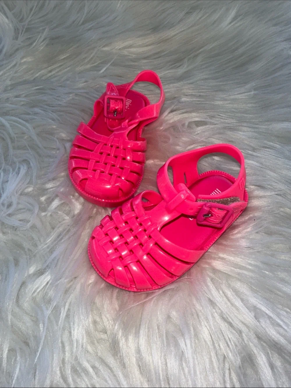 Mini Melissa Kids Pink Jelly Sandals